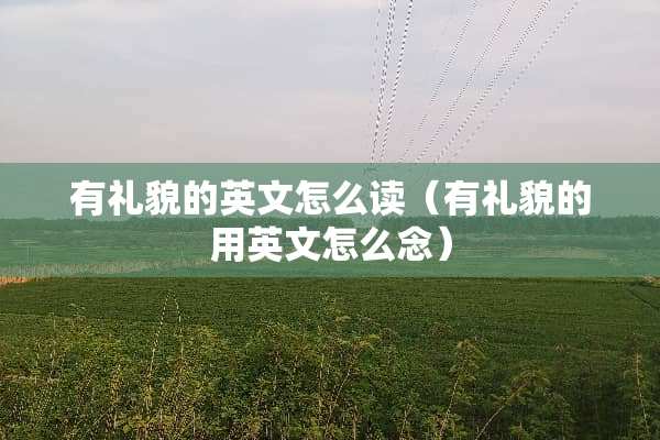有礼貌的英文怎么读（有礼貌的用英文怎么念）