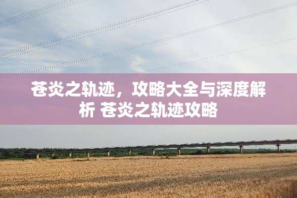苍炎之轨迹，攻略大全与深度解析 苍炎之轨迹攻略