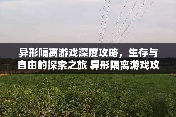 异形隔离游戏深度攻略，生存与自由的探索之旅 异形隔离游戏攻略