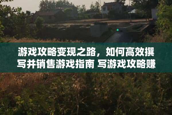 游戏攻略变现之路，如何高效撰写并销售游戏指南 写游戏攻略赚钱