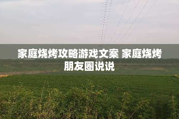 家庭烧烤攻略游戏文案 家庭烧烤朋友圈说说
