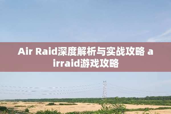 Air Raid深度解析与实战攻略 airraid游戏攻略