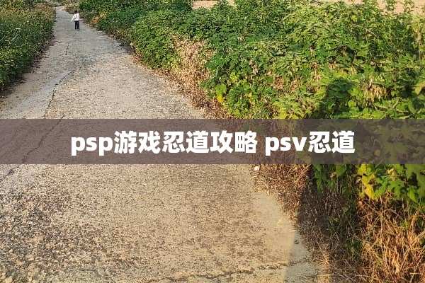 psp游戏忍道攻略 psv忍道