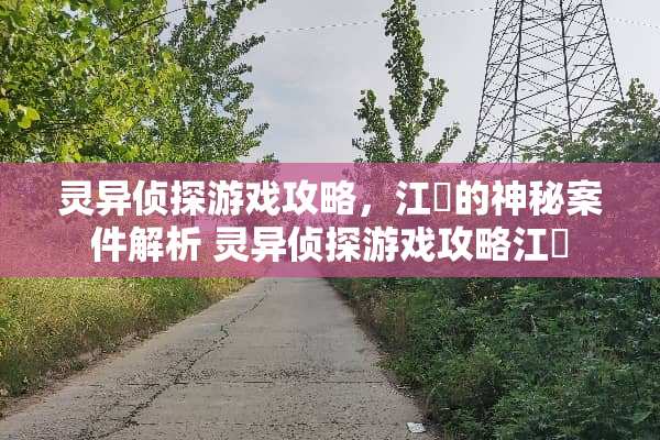灵异侦探游戏攻略，江玥的神秘案件解析 灵异侦探游戏攻略江玥