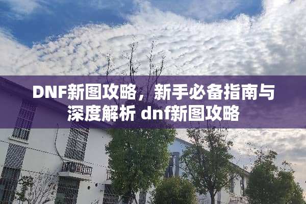 DNF新图攻略，新手必备指南与深度解析 dnf新图攻略