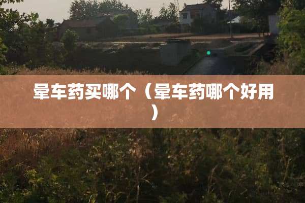 晕车药买哪个（晕车药哪个好用）