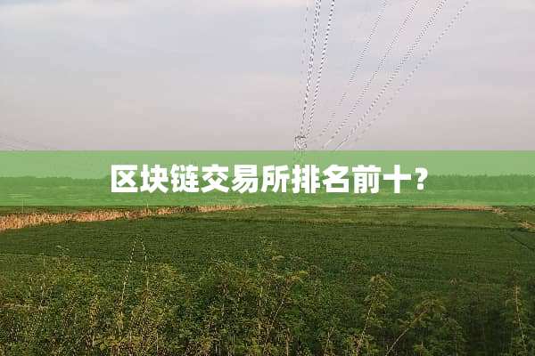 区块链交易所排名前十？