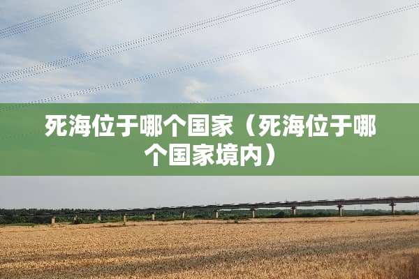 死海位于哪个国家（死海位于哪个国家境内）