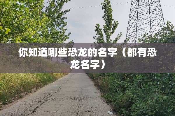 你知道哪些恐龙的名字（都有恐龙名字）