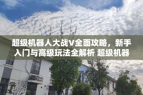 超级机器人大战V全面攻略，新手入门与高级玩法全解析 超级机器人大战v攻略