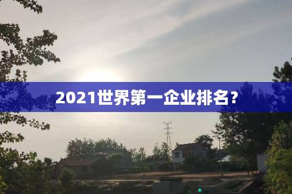 2021世界第一企业排名？