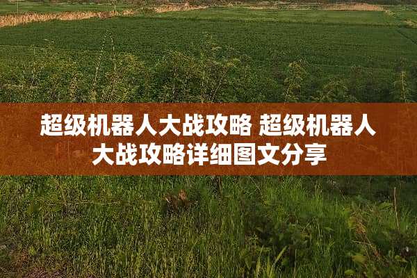 超级机器**战攻略 超级机器**战攻略详细图文分享