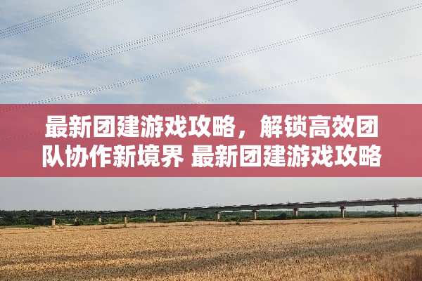 最新团建游戏攻略，解锁高效团队协作新境界 最新团建游戏攻略