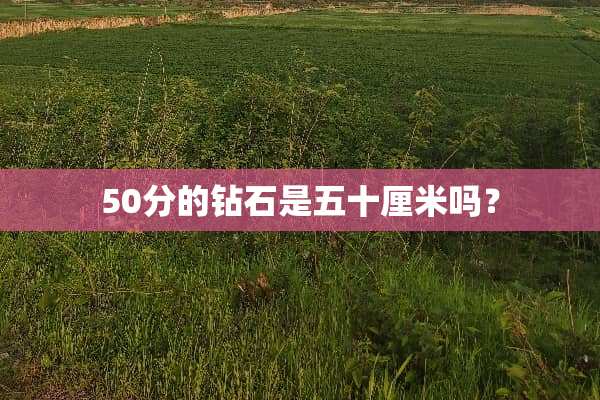 50分的钻石是五十厘米吗？
