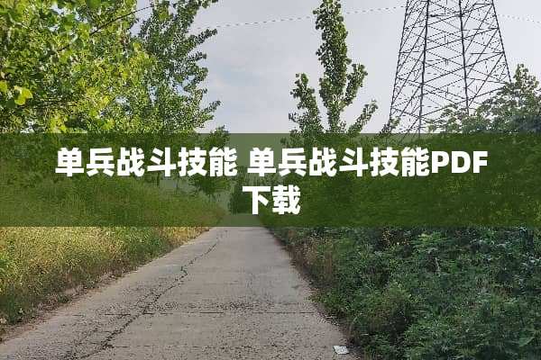 单兵战斗技能 单兵战斗技能PDF下载