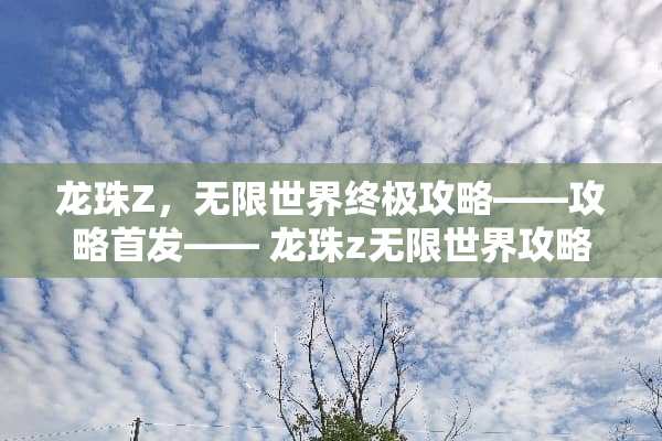 龙珠Z，无限世界终极攻略——攻略首发—— 龙珠z无限世界攻略