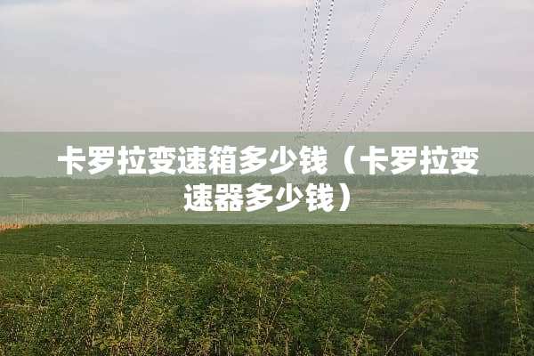 卡罗拉变速箱多少钱（卡罗拉变速器多少钱）