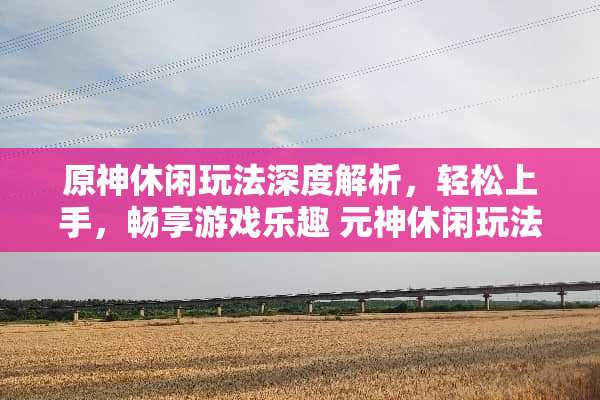 原神休闲玩法深度解析，轻松上手，畅享游戏乐趣 元神休闲玩法