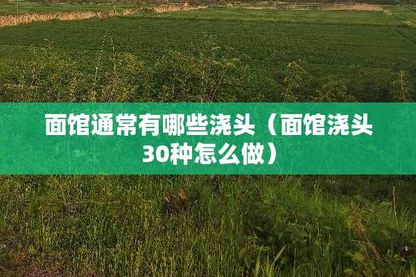 面馆通常有哪些浇头（面馆浇头30种怎么做）