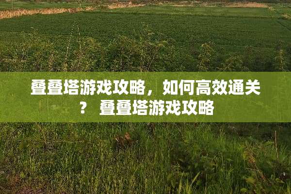 叠叠塔游戏攻略，如何高效通关？ 叠叠塔游戏攻略