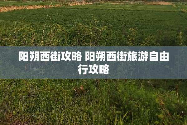 阳朔西街攻略 阳朔西街旅游自由行攻略