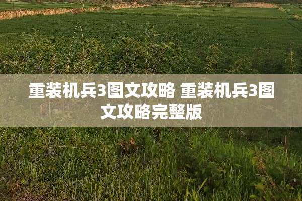 重装机兵3图文攻略 重装机兵3图文攻略完整版