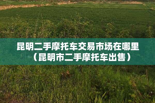 昆明二手摩托车交易市场在哪里（昆明市二手摩托车出售）