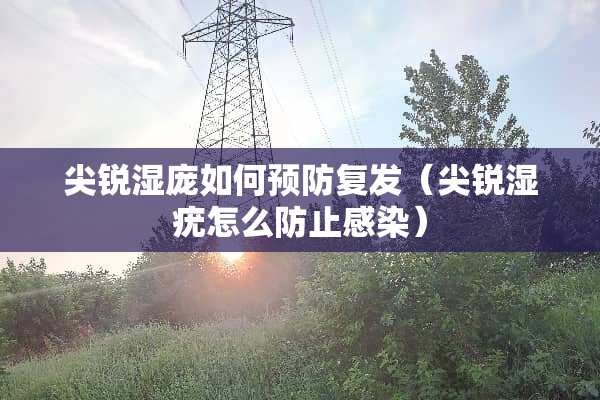 尖锐湿庞如何预防复发（尖锐湿疣怎么防止感染）