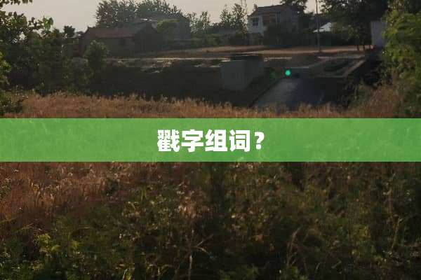 戳字组词？