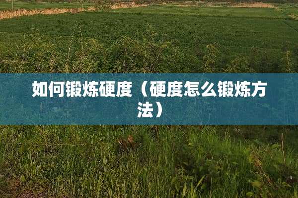 如何锻炼硬度（硬度怎么锻炼方法）