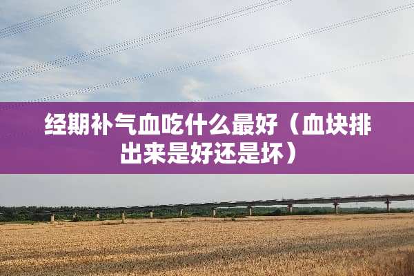 经期补气血吃什么最好（血块排出来是好还是坏）