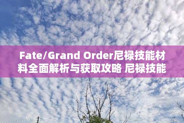 Fate/Grand Order尼禄技能材料全面解析与获取攻略 尼禄技能材料