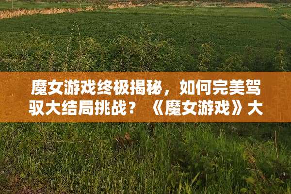 魔女游戏终极揭秘，如何完美驾驭大结局挑战？ 《魔女游戏》大结局攻略