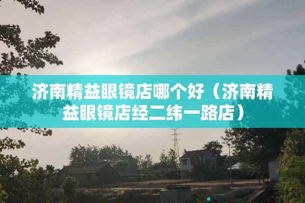 济南精益眼镜店哪个好（济南精益眼镜店经二纬一路店）