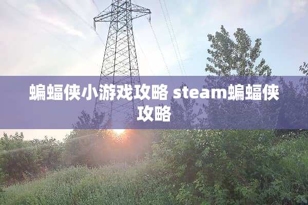 蝙蝠侠小游戏攻略 steam蝙蝠侠攻略