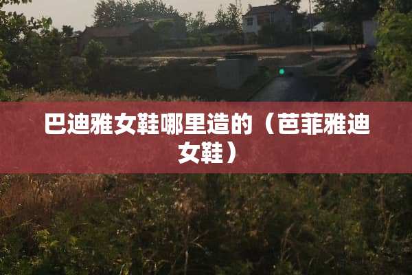 巴迪雅女鞋哪里造的（芭菲雅迪女鞋）