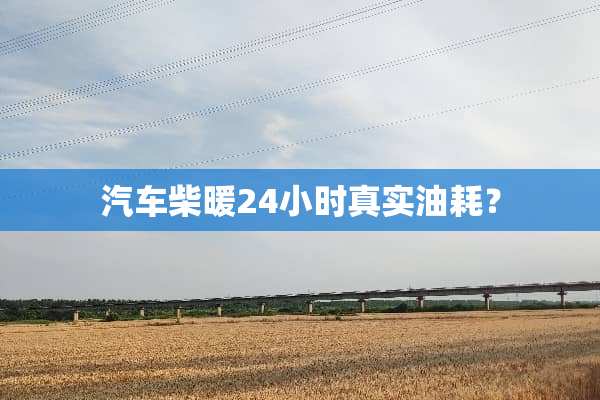汽车柴暖24小时真实油耗？