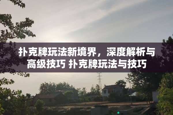 扑克牌玩法新境界，深度解析与高级技巧 扑克牌玩法与技巧