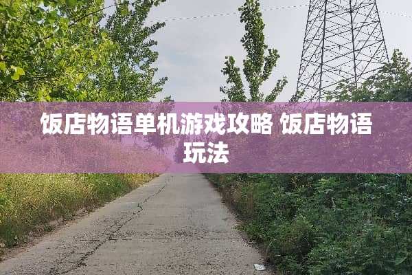 饭店物语单机游戏攻略 饭店物语玩法