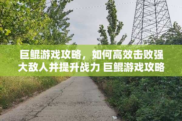 巨鲲游戏攻略，如何高效击败强大敌人并提升战力 巨鲲游戏攻略