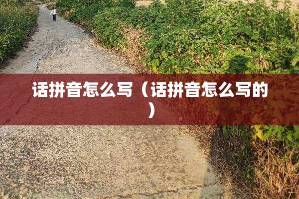 话拼音怎么写（话拼音怎么写的）