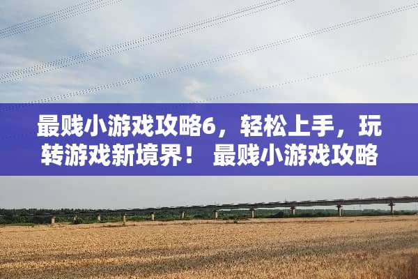 最贱小游戏攻略6，轻松上手，玩转游戏新境界！ 最贱小游戏攻略6