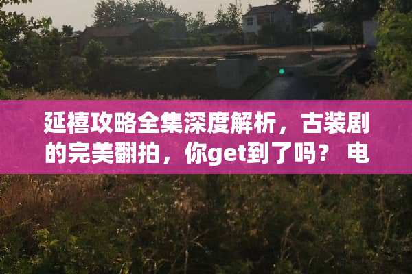 延禧攻略全集深度解析，古装剧的完美翻拍，你get到了吗？ 电视剧延禧攻略全集