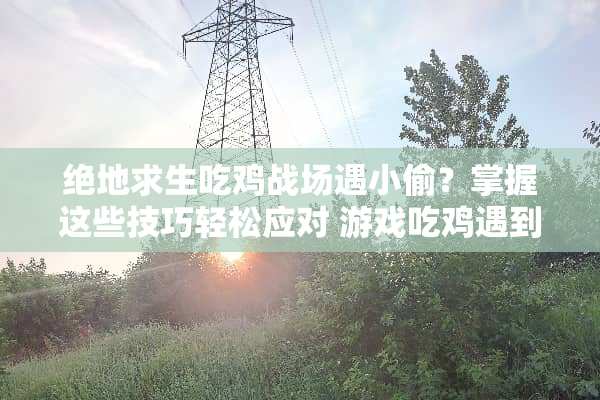 绝地求生吃鸡战场遇小偷？掌握这些技巧轻松应对 游戏吃鸡遇到小偷攻略