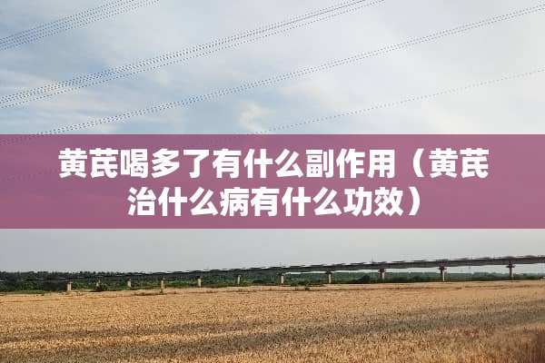 黄芪喝多了有什么副作用（黄芪治什么病有什么功效）