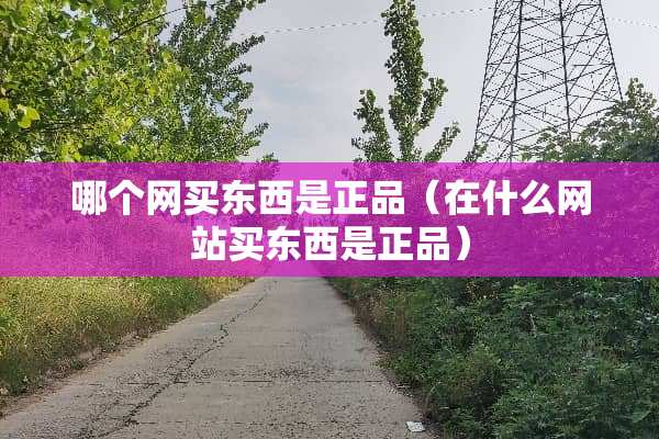 哪个网买东西是正品（在什么网站买东西是正品）