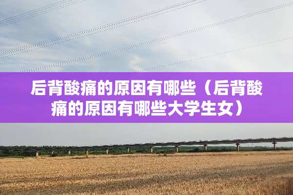 后背酸痛的原因有哪些（后背酸痛的原因有哪些大学生女）