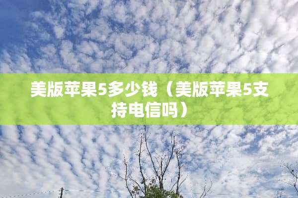 美版苹果5多少钱（美版苹果5支持电信吗）