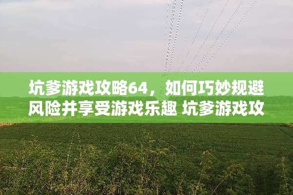 坑爹游戏攻略64,如何巧妙规避风险并享受游戏乐趣 坑爹游戏攻略64 坑爹游戏攻略64,如何巧妙规避风险并享受游戏乐趣 坑爹游戏攻略64