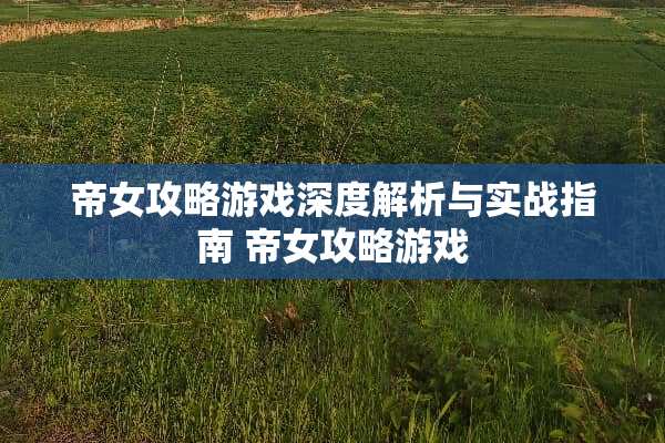 帝女攻略游戏深度解析与实战指南 帝女攻略游戏